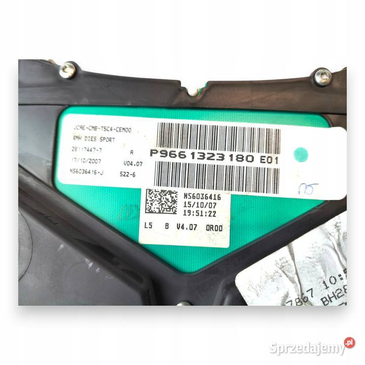 LICZNIK ZEGARY P9661323180 Peugeot 307 16 HDI osobowe lubelskie Chełm
