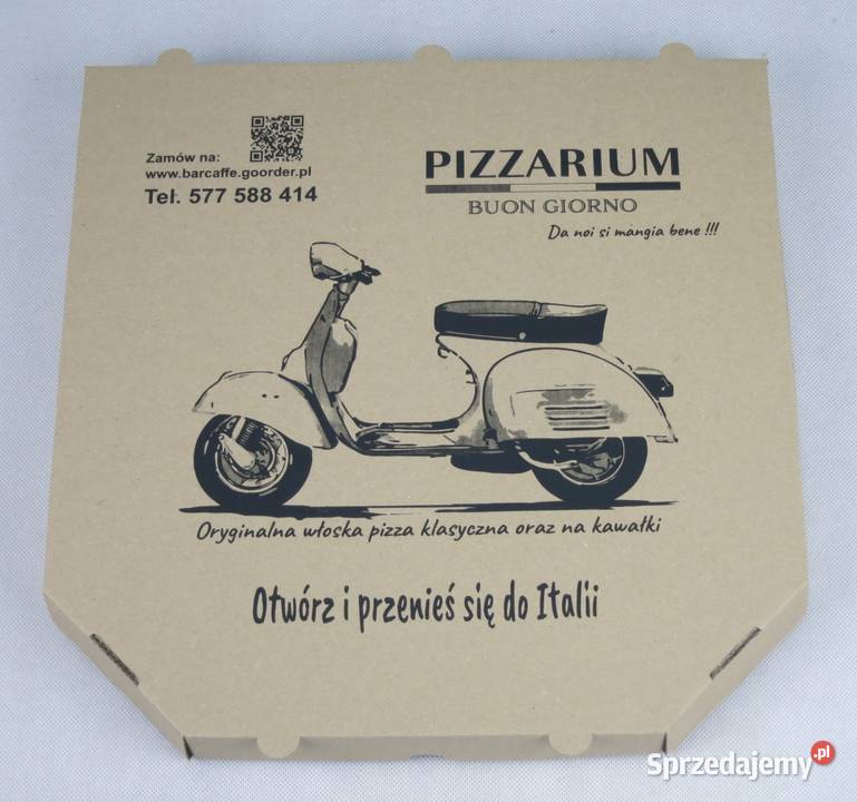 Kartony na pizzę boxy z nadrukiem szare eko Lublin sprzedam