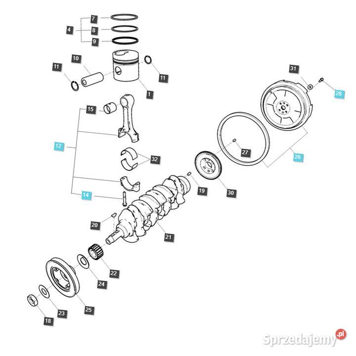 Korbowód LS R41 LS U50 S4QLQ120 A029380 40261263 podkarpackie Tajęcina