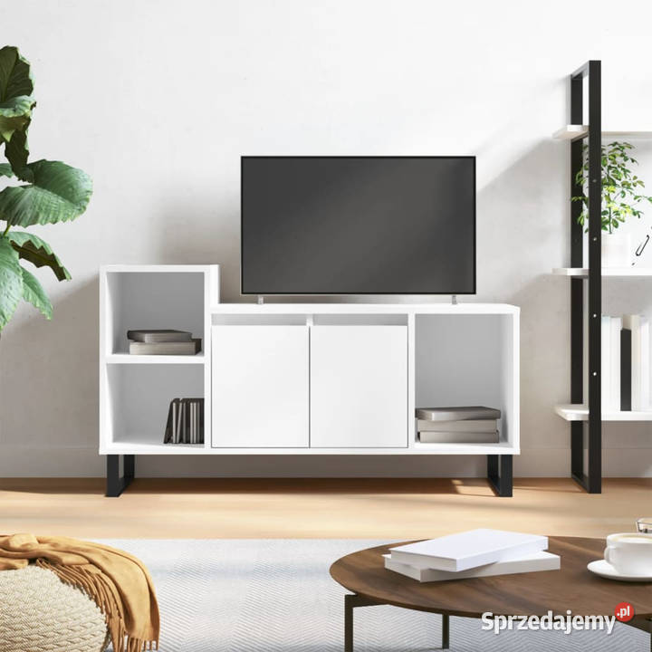 Szafka pod TV biała 100x35x55 materiał Warszawa