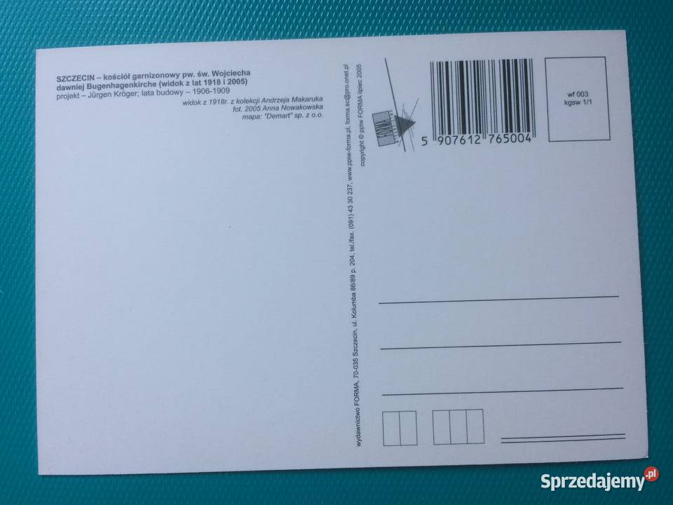 917 Kościoły Szczecina Widok Z Lat 1918 I 2005 Szczecin sprzedam