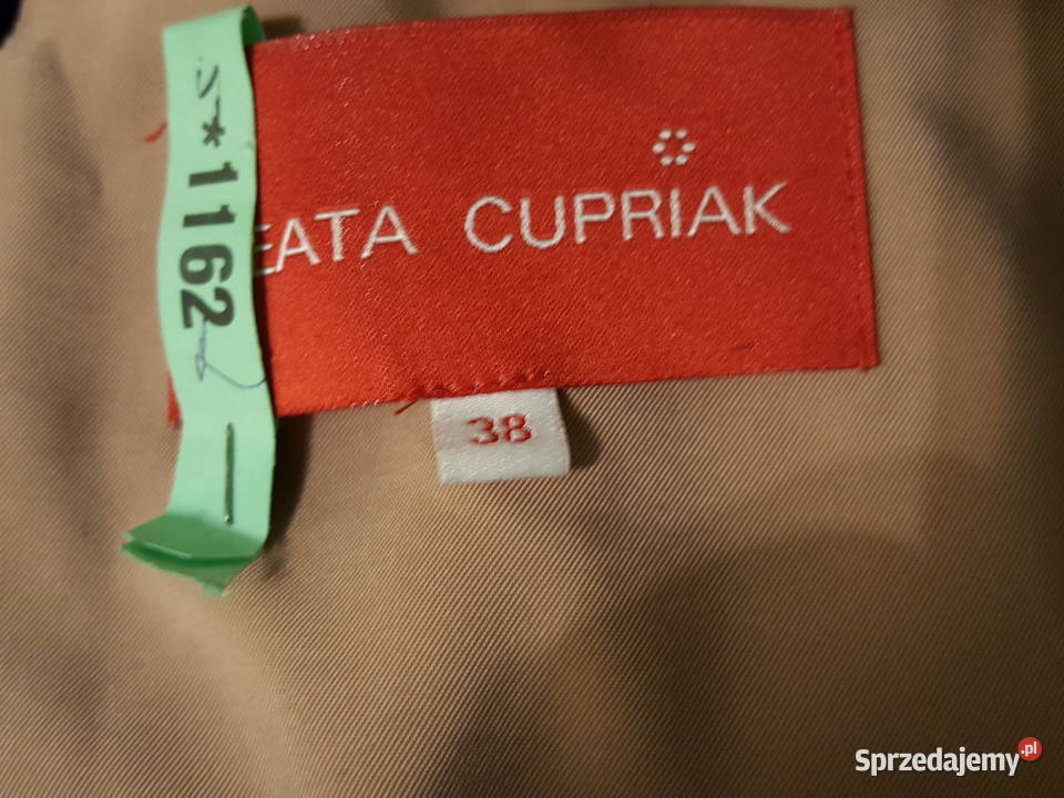 Sukienka koronkowa Beata CUPRIAK czarna koronka Złotniki sprzedam