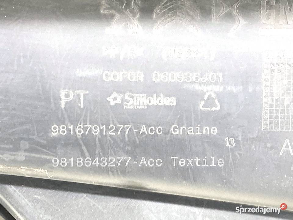 BOCZEK DRZWI LEWY PRZÓD CITROEN BERLINGO III Tapicerki samochodowe podkarpackie