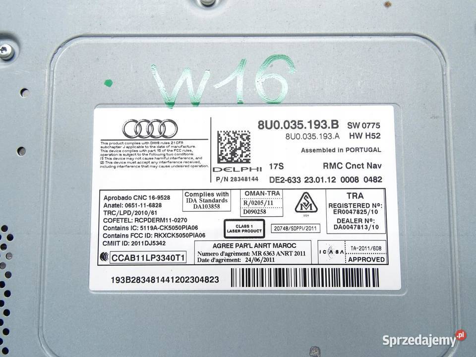 RADIO NAVIGACJA NAVI PANEL MULTIMEDIA MMI