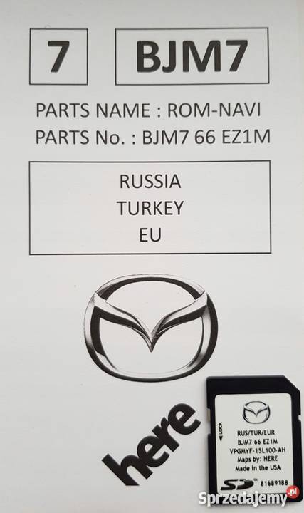 Karta MAZDA 6 CX5 CX9 NVA NB1 TomTom mapa Europy Poddębice