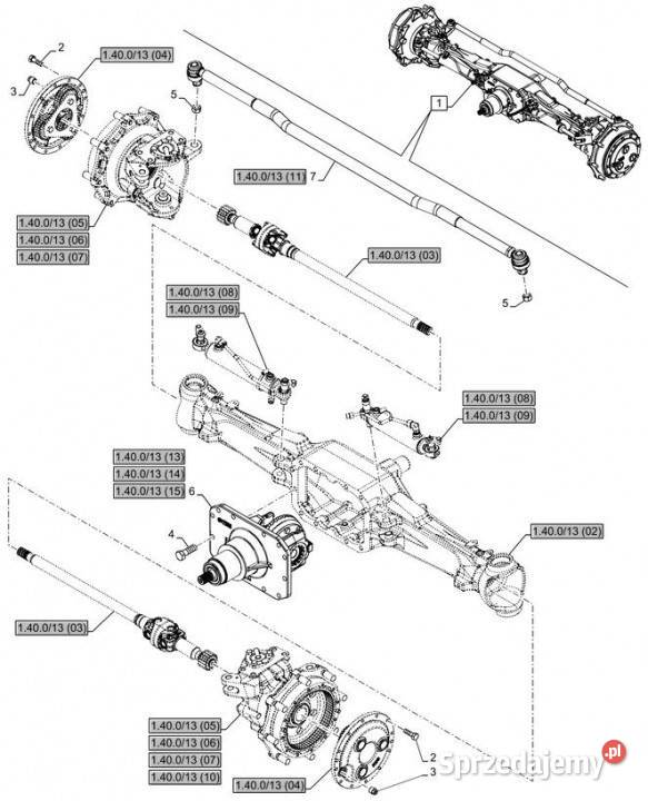 Holland T6010 Zespol mech rozn 84294283 Pozostałe Jastrzębniki sprzedam