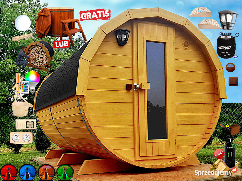 SAUNA Ogrodowa 300 Beczka 500L Akcesoria Sauny Nowy Targ