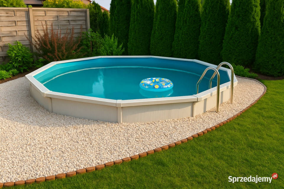 Nowoczesny bliźniak z ogrodem tarasem i basenem dolnośląskie Obora