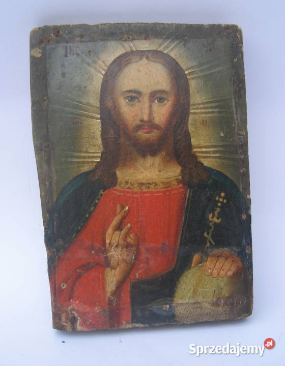 Stara Ikona Pantokrator Oryginal Warszawa
