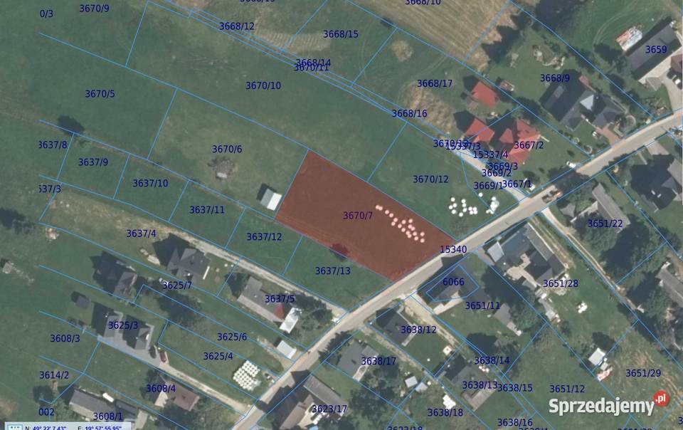 Sierockie działka z widokiem na Tatry