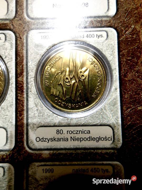 Monety 2 kompletny rocznik 1998 warmińsko-mazurskie Bukowo