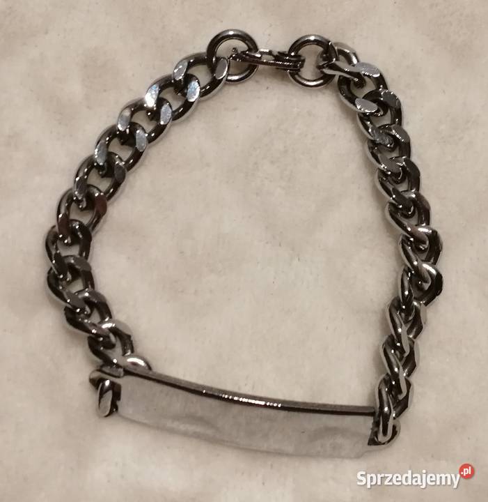Bransoletka metalowa 20 łańcuszek blaszka 4 Czeladź sprzedam