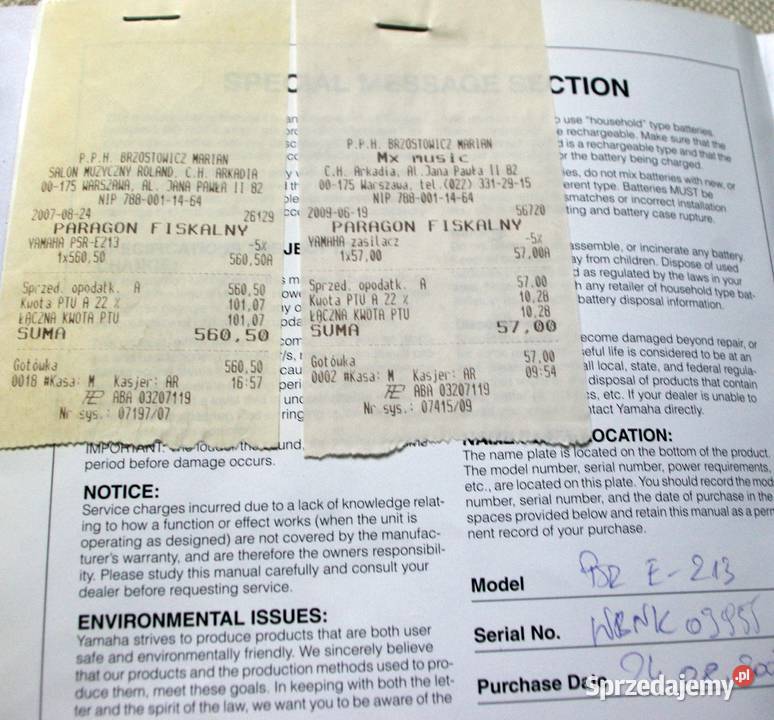 YAMAHA PSR E 213 Sprzedam zamienię Yamaha Łomianki