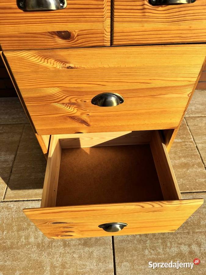 Szafka apteczna nocna drewniana z szufladami