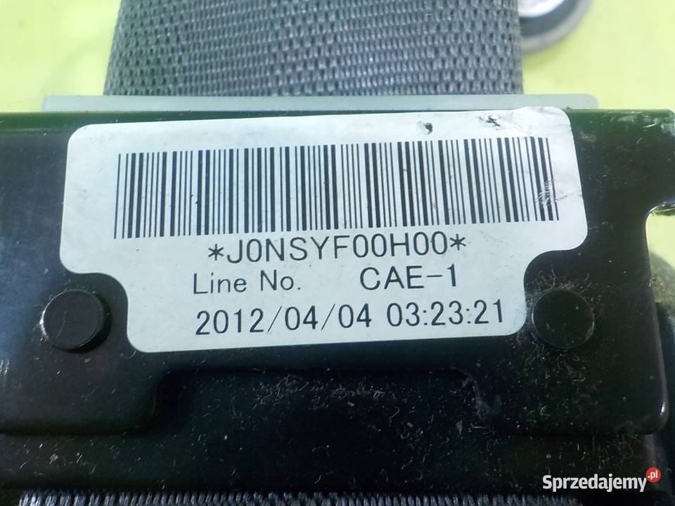 HONDA INSIGHT II 13 IMA 12r HB pas Pasy bezpieczeństwa Suków