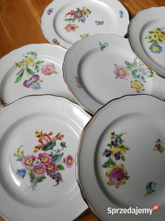 Porcelana Potschappel Dresden komplet 6 talerzy Jastrzębie-Zdrój