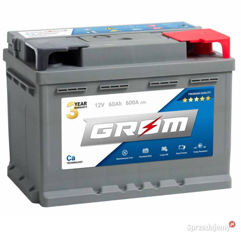 Akumulator 60Ah 600A GROM Premium Ostrów Wielkopolski