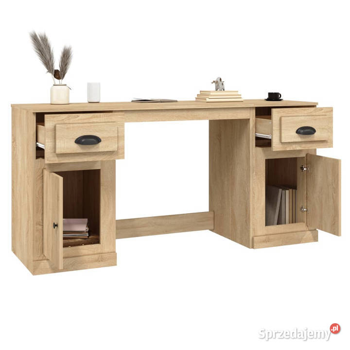 Biurko z szafkami dąb sonoma materiał Warszawa