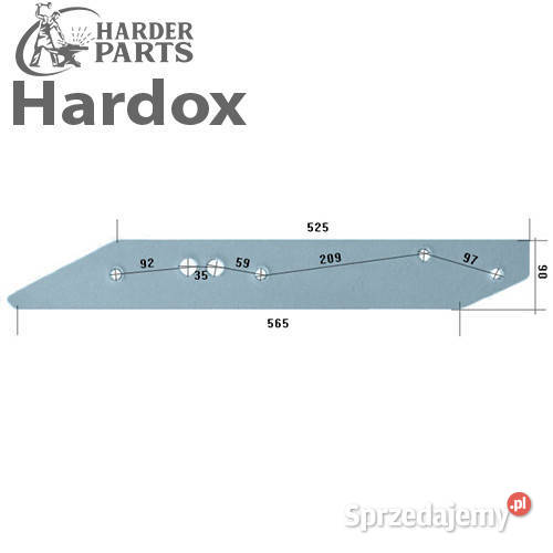 Płoza HARDOX 51205P części do pługa FROST Suwałki