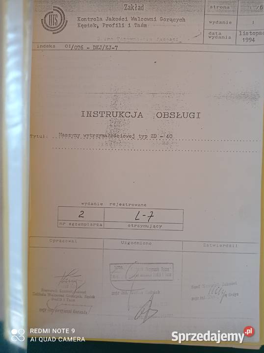 maszyna wytrzymałościowa zrywarka ZD40 śląskie Będzin