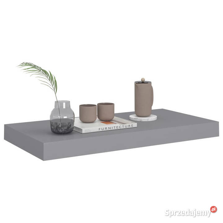 Półki ścienne 2 szare 50x23x38 MDF WM323851 Warszawa