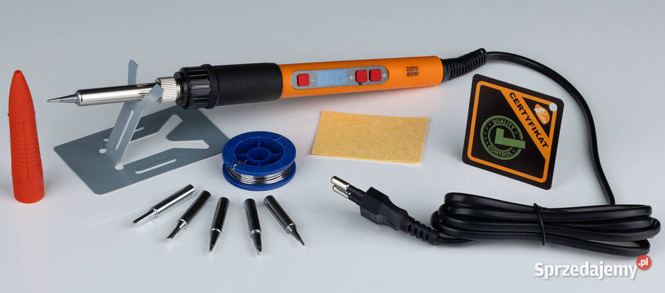 Lutownica 80W Orange Mastiff Zestaw 12w1 LCD 6 Ludźmierz