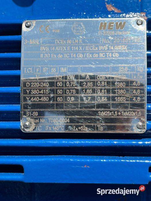 Silnik elektryczny HEW 230380V 075Kw 1380obrmin wielkopolskie