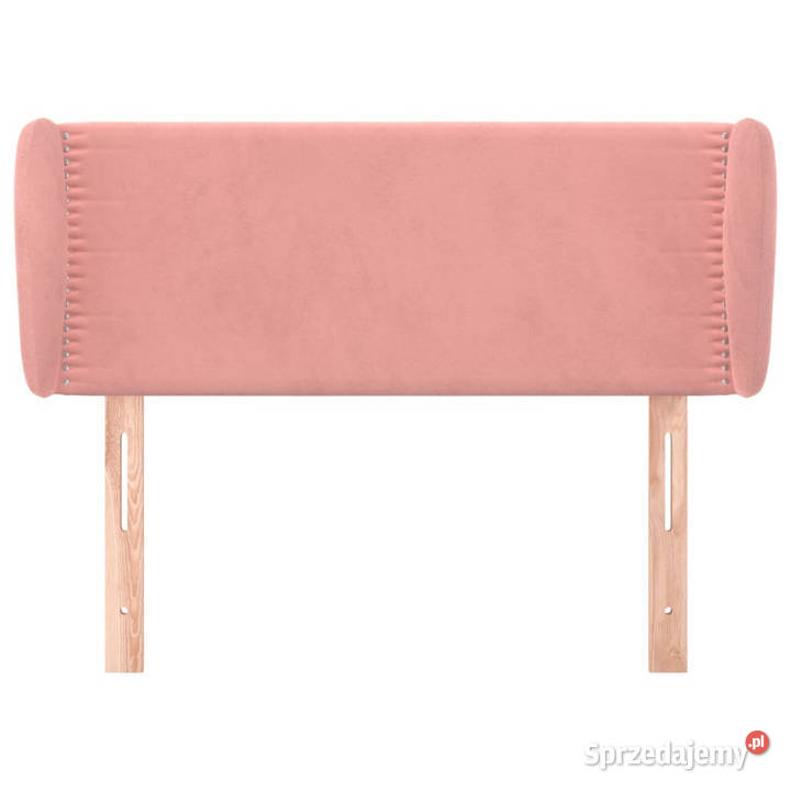 Zagłówek uszak różowy 103x23x7888 aksamitny