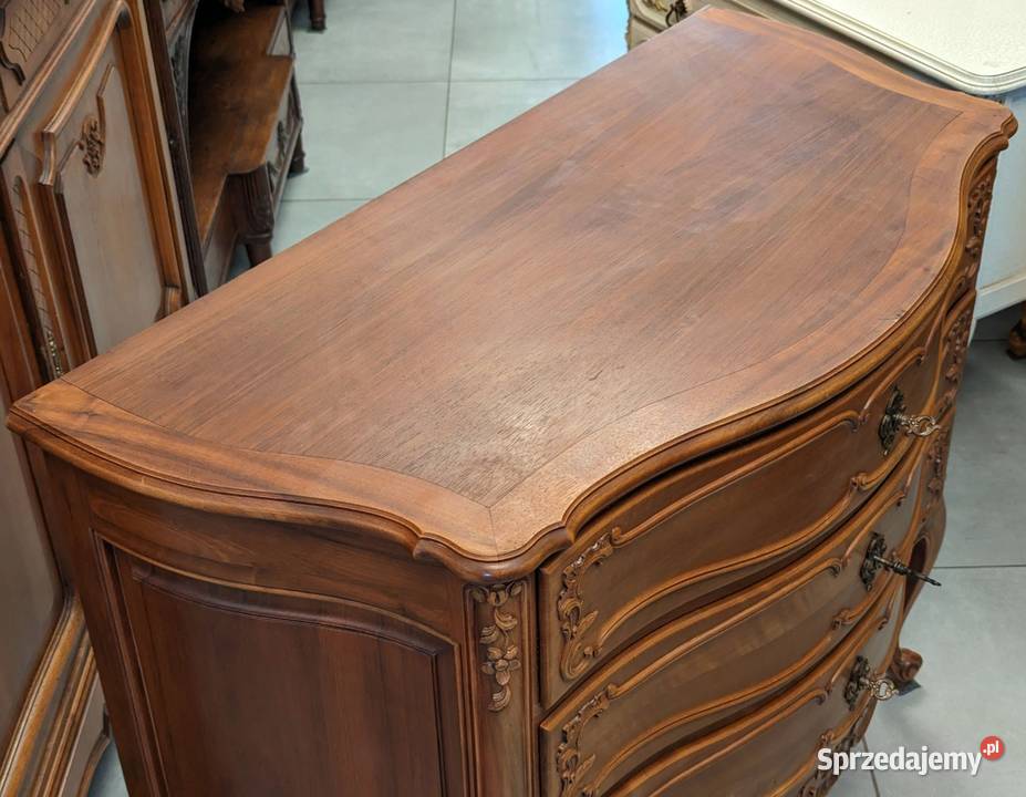 Piękna komoda ludwikowska orzech sklep Dąbrowa Dąbrowa Górnicza