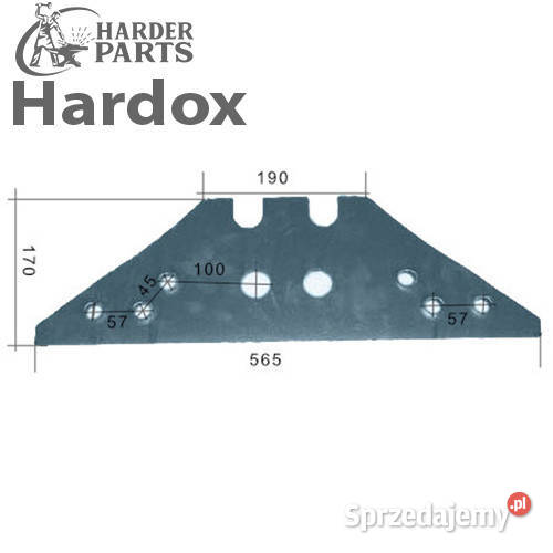 Płoza krótka HARDOX 073608/S części do pługa KVERNELAND