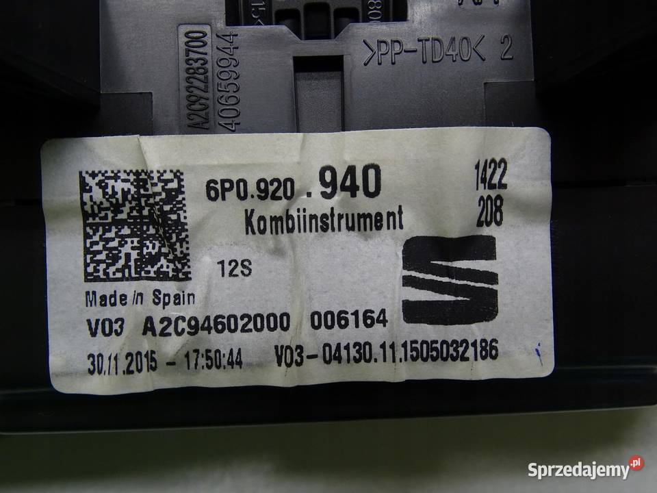 LICZNIK ZEGARY SEAT IBIZA IV LIFT 12 TSI