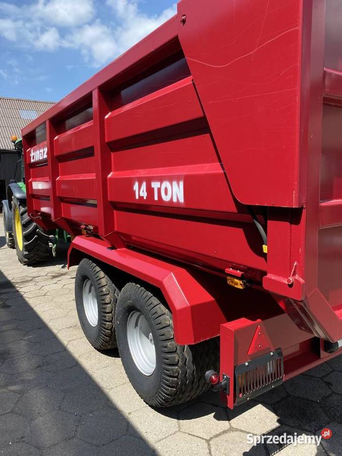 Przyczepa skorupowa tinaz 14t Przyczepy rolnicze wielkopolskie Pogorzela