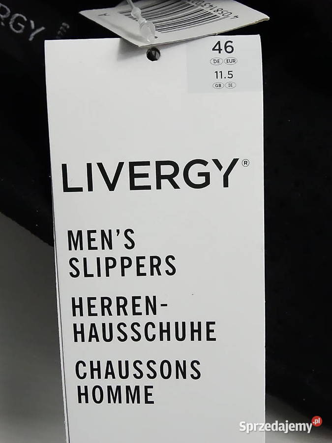 Męskie Kapcie LIVERGY Nowe z Metką Rozmiar 46 Biłgoraj