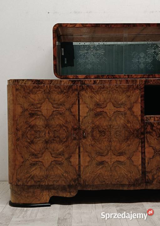 komoda bufet witryna art deco lata 60te vintage Radomsko