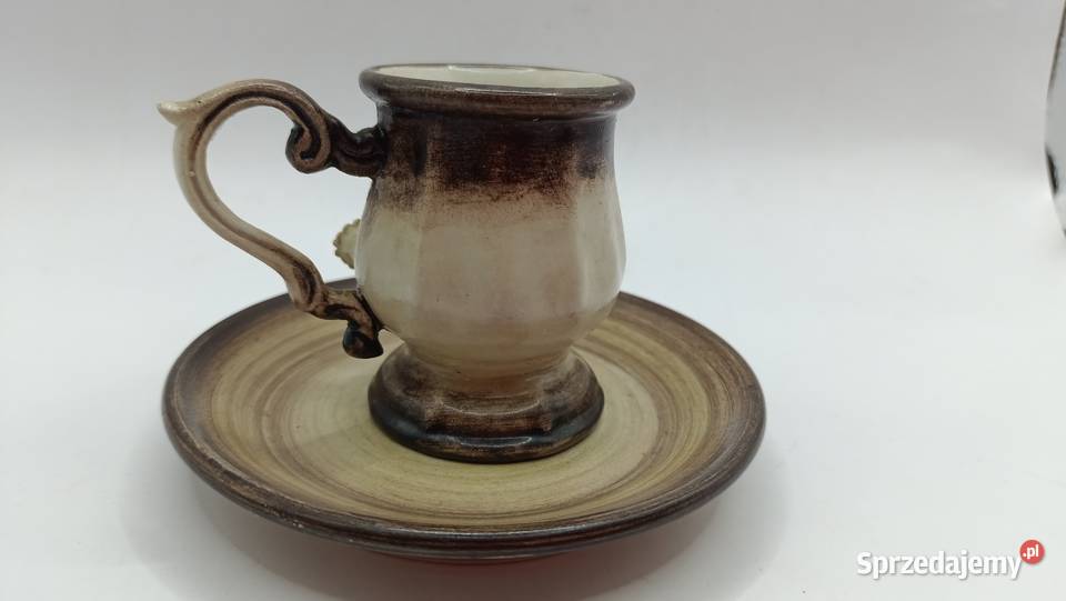 Mini filiżanka i spodek porcelana włoska Zamość