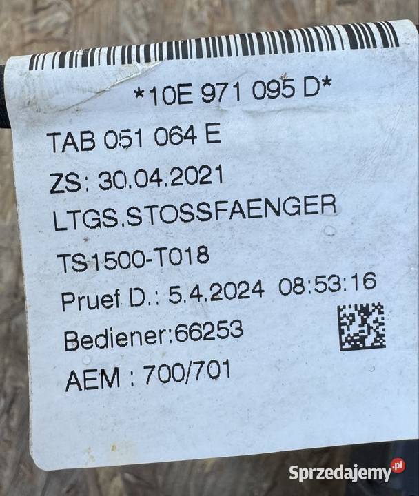 Wiązka instalacja PDC zderzaka przód cupra Born