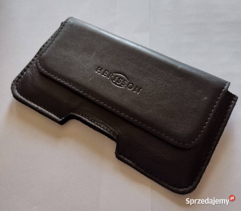 nowe etui na telefon skórzane czarne Herisson Toruń