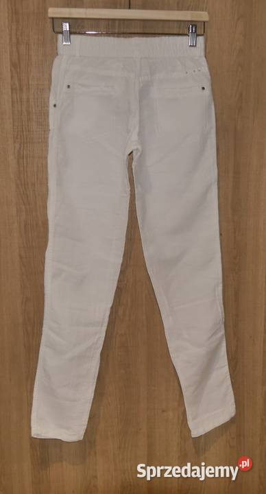 Bershka świetne spodnie lekkie len 34 XS Rozmiar 34(XS) Wrocław