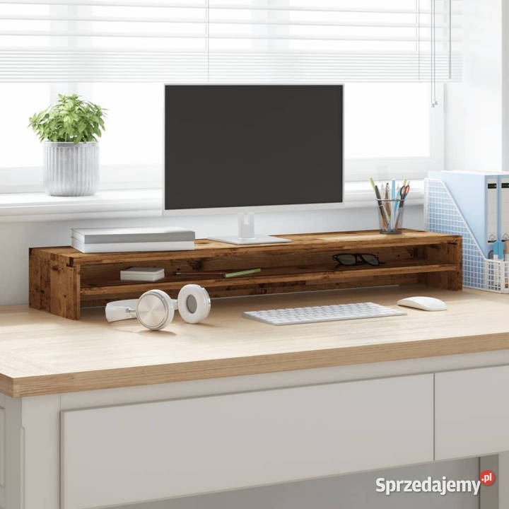 Półka pod monitor kolor starego drewna 100x24x13 Warszawa