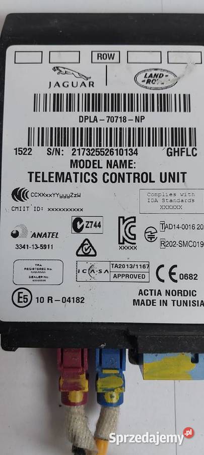 Sterownik moduł Telematics JAGUAR XE DPLA70718NP Szczecin