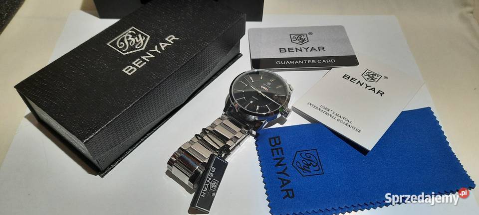 Zegarek Benyar Męski Bransoleta Srebrna Warszawa