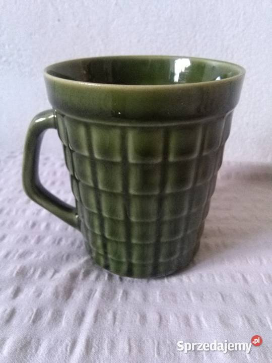 PRUSZKÓW KUBEK ZIELONY porcelit ceramika polska Warszawa