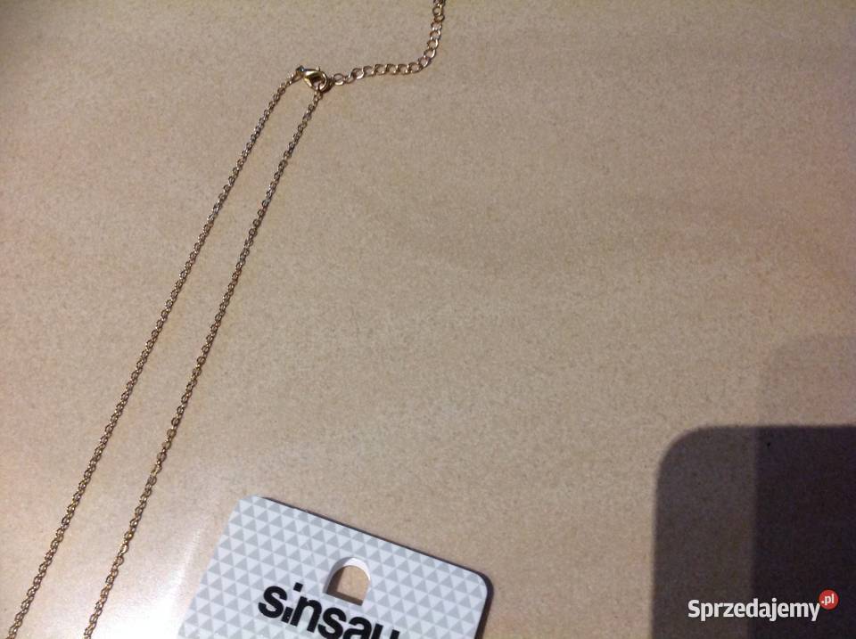 Złoty Łańcuszek Serca Cyrkonie j nowy Galanteria i dodatki Nowa Sól