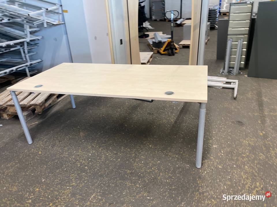 Duże biurko Hali s110 200x100 jasna sosna Katowice