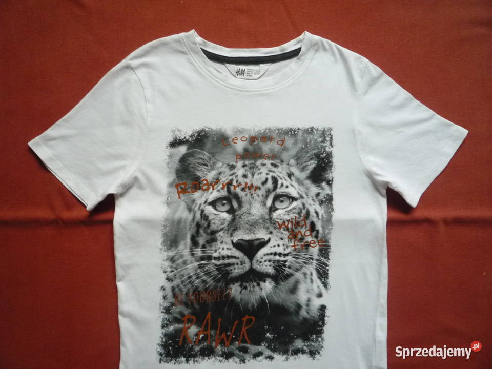 HM r 134140 Koszulka Pantera Gepard Nowa szary/srebrny Szczecin