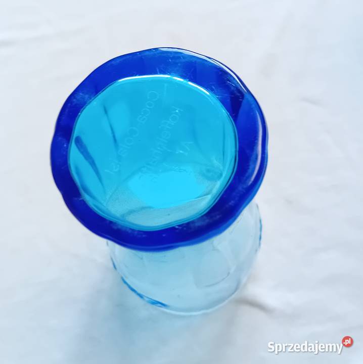 Niebieska kolekcjonerska szklanka Coca Cola 025 wielkopolskie Koźminek sprzedam
