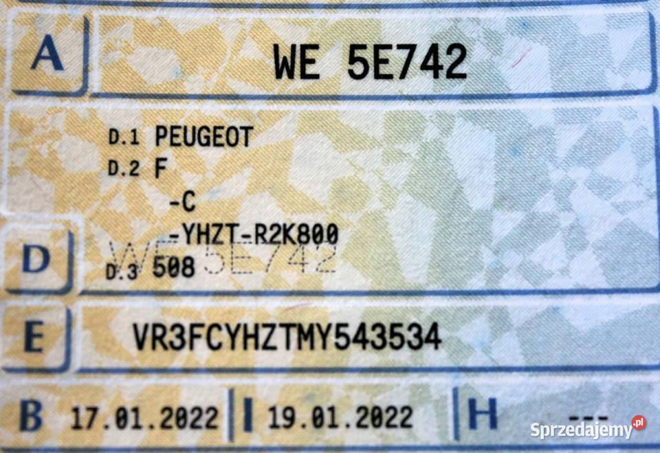 Peugeot 508 SW Salon FV23 Automat Navi Full LED komputer pokładowy Sokołów sprzedam