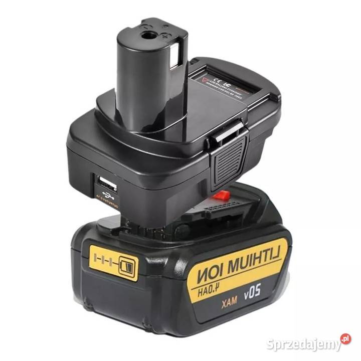 Adapter przejściówka Ryobi Milwaukee Dewalt USB Pozostałe Części do elektronarzędzi Marcinowice