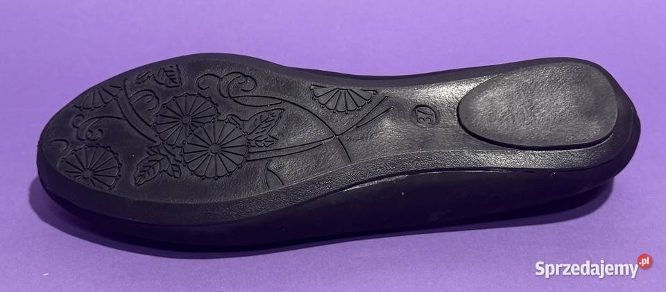 Czarne gładkie baleriny rozmiar 36 AKS5 Balerinki