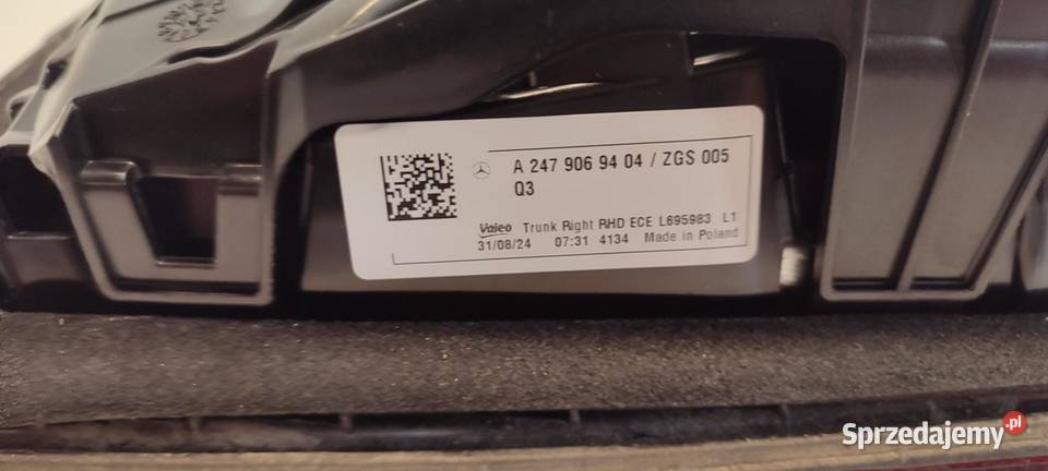 MERCEDES W247 LAMPA PRAWY TYŁ RHD ANGLIK sprzedam
